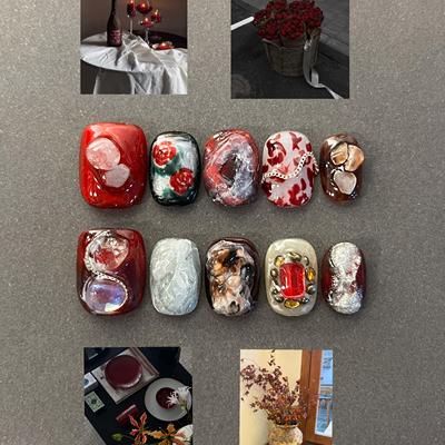 IS'SYI  NAIL【皇后旧梦】高级重工日系彩绘insf氛围感穿戴美甲