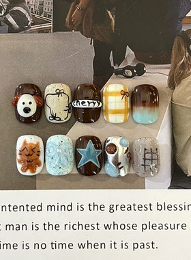 IS'SYI Nail【收藏家】ins风手绘高级显白氛围手工小众穿戴甲美甲