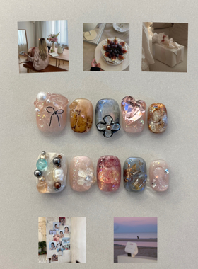 3E · IS'SYI  NAIL【花筏日记】小众简约ins纯手工穿戴美甲