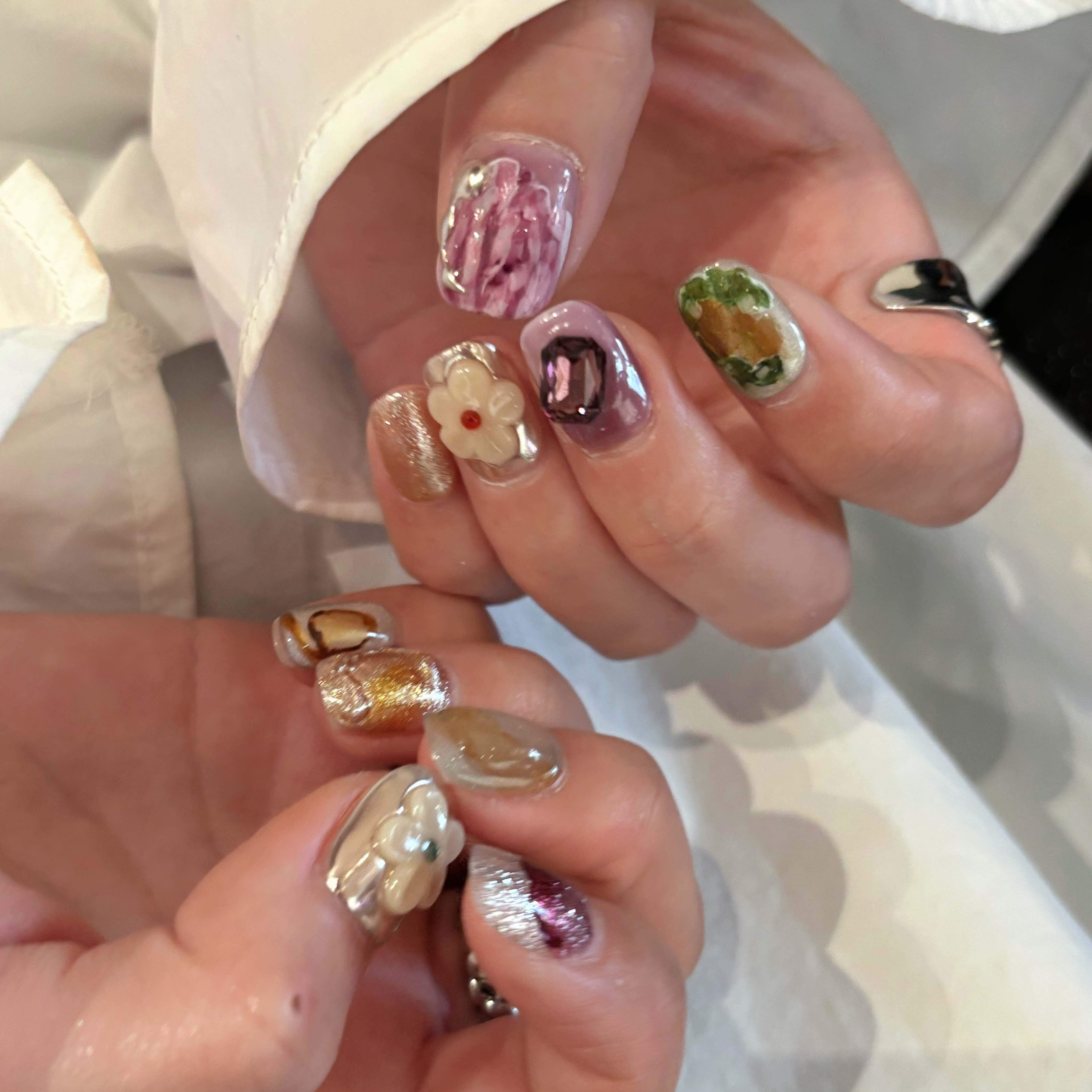 IS'SYI  NAIL【蔓蔓岛】高级设计彩绘ins氛围小众手工穿戴美甲