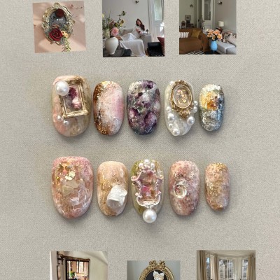 IS'SYI  NAIL【安娜贝拉】高级宫廷油画小众氛围感ins手工穿戴甲