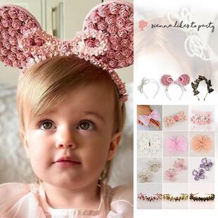 4Z现货 新西兰设计师儿童轻奢发夹公主蝴蝶结戒指配饰米奇发箍