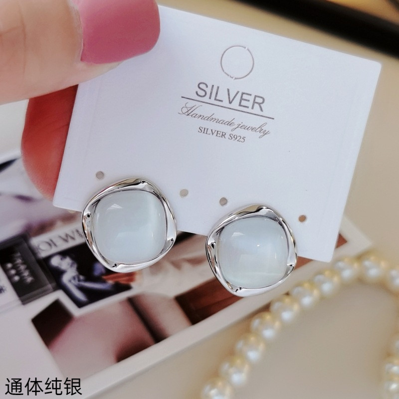耳坠S925纯银耳拍耳扣几何扣式耳环女大版菱形猫眼石耳钉新款耳饰,饰品/流行首饰/时尚饰品新,银饰耳饰,淘宝优惠券,粉丝福利购,淘宝优惠卷
