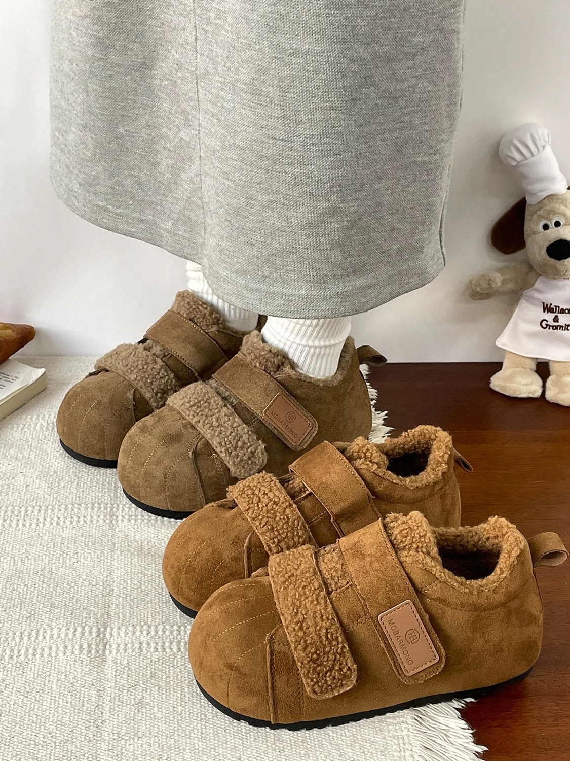 2025新款外贸原单加绒加厚贝壳勃肯鞋