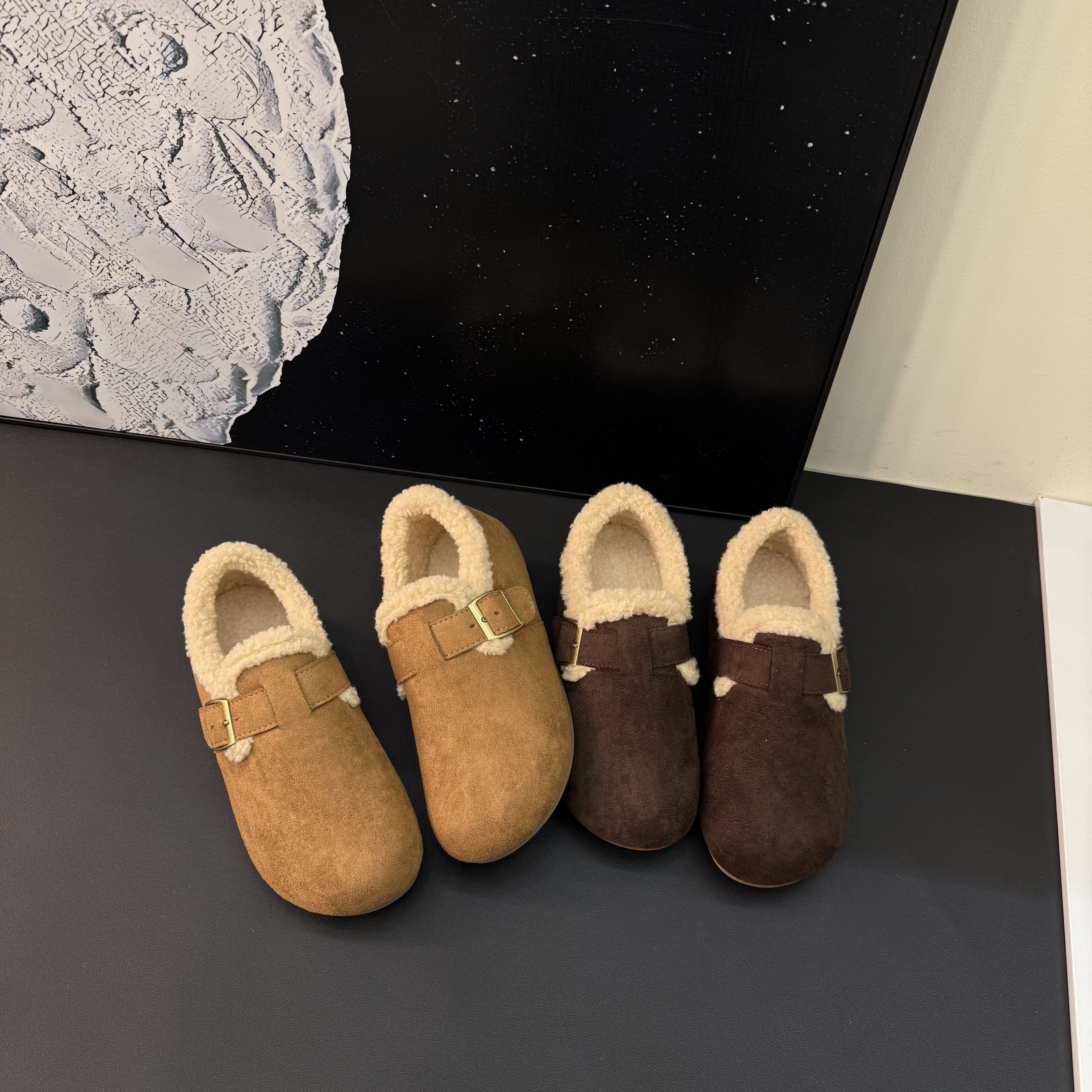 2025新款外贸原单加绒加厚勃肯鞋