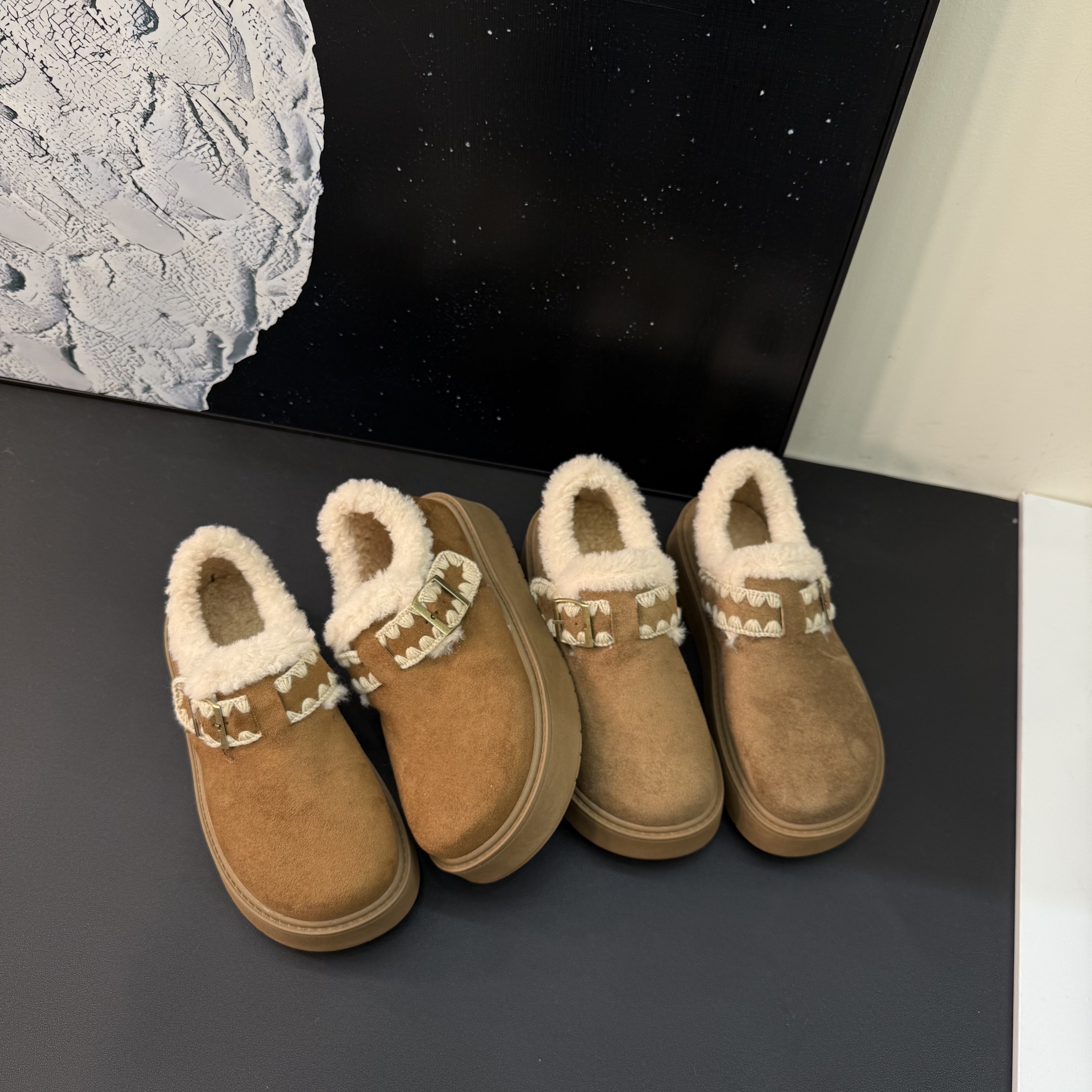 2025新款外贸原单加绒加厚雪地靴勃肯鞋