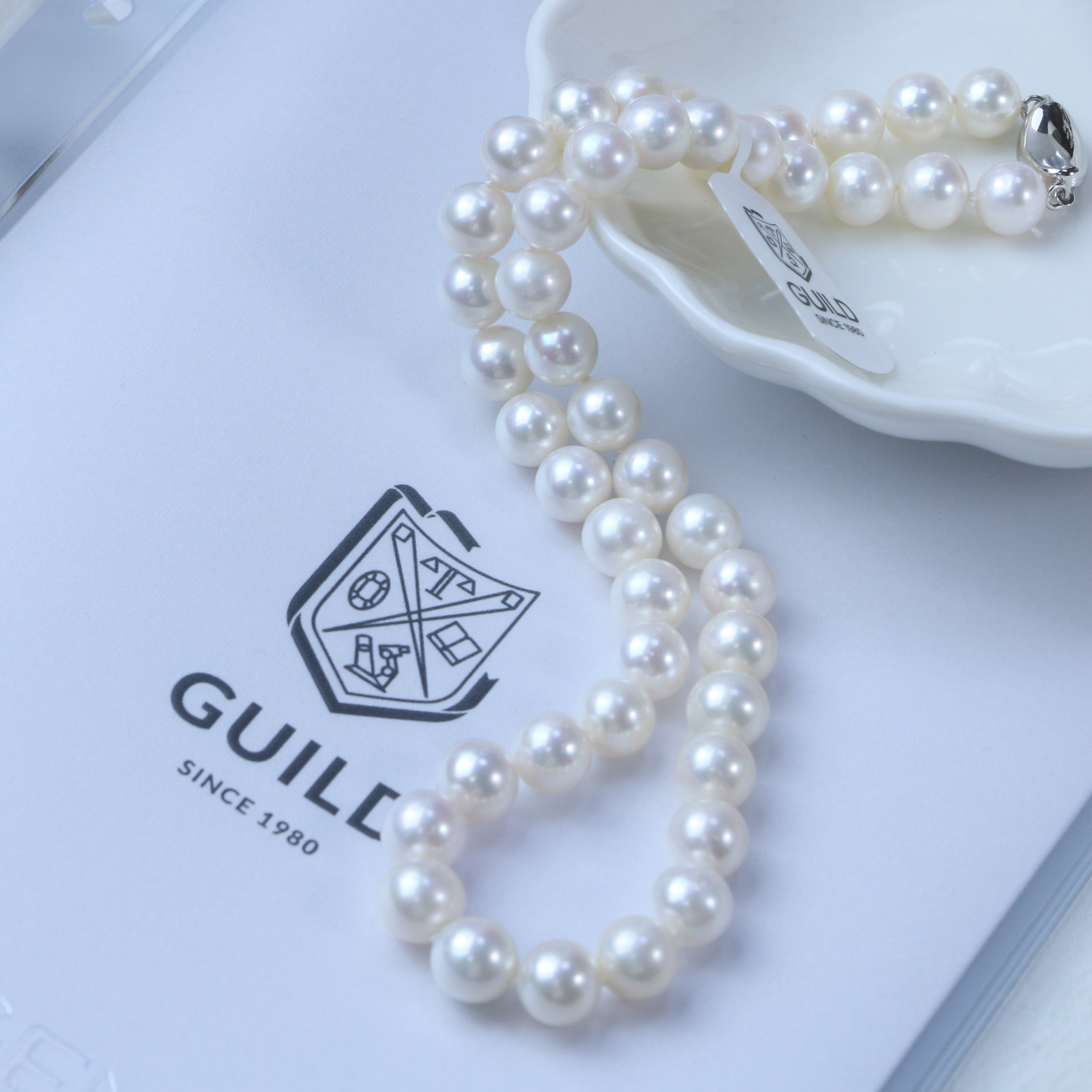 【可乐优选】8.5-10mm天然淡水冷白无核珍珠项链吉尔德证书