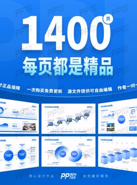 蓝色大气公司企业职场年终项目总结述职报告工作汇报PPT模板素材