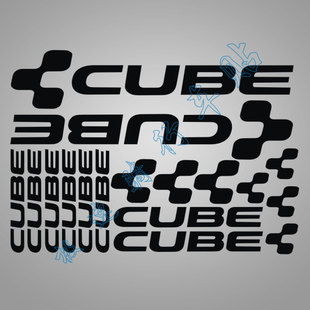 自行车贴纸 山地车公路车车架贴纸CUBE车架贴纸 diy镂空贴纸