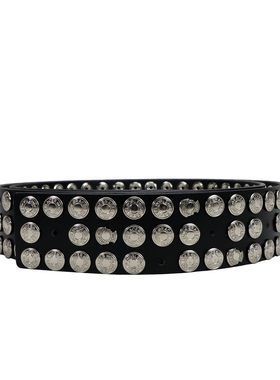 Studded 钮扣铆钉皮带男重工朋克腰带女欧美风复古设计感小众