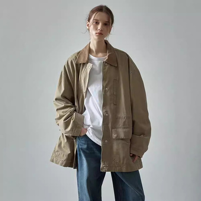 早春新款夹克外套女宽松小众休闲工装显瘦风衣2026