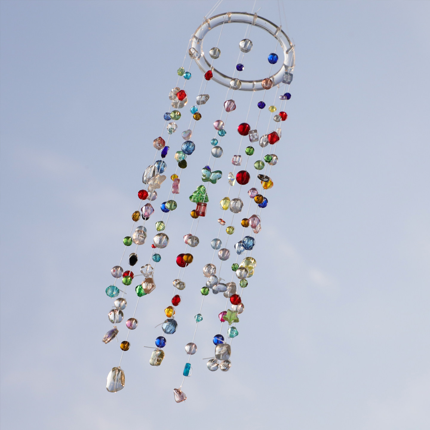 手工玻璃串珠风铃挂件阳光捕手diy材料包阳台装饰窗台床头吊饰,家居饰品,风铃及配件,淘宝优惠券,粉丝福利购,淘宝优惠卷