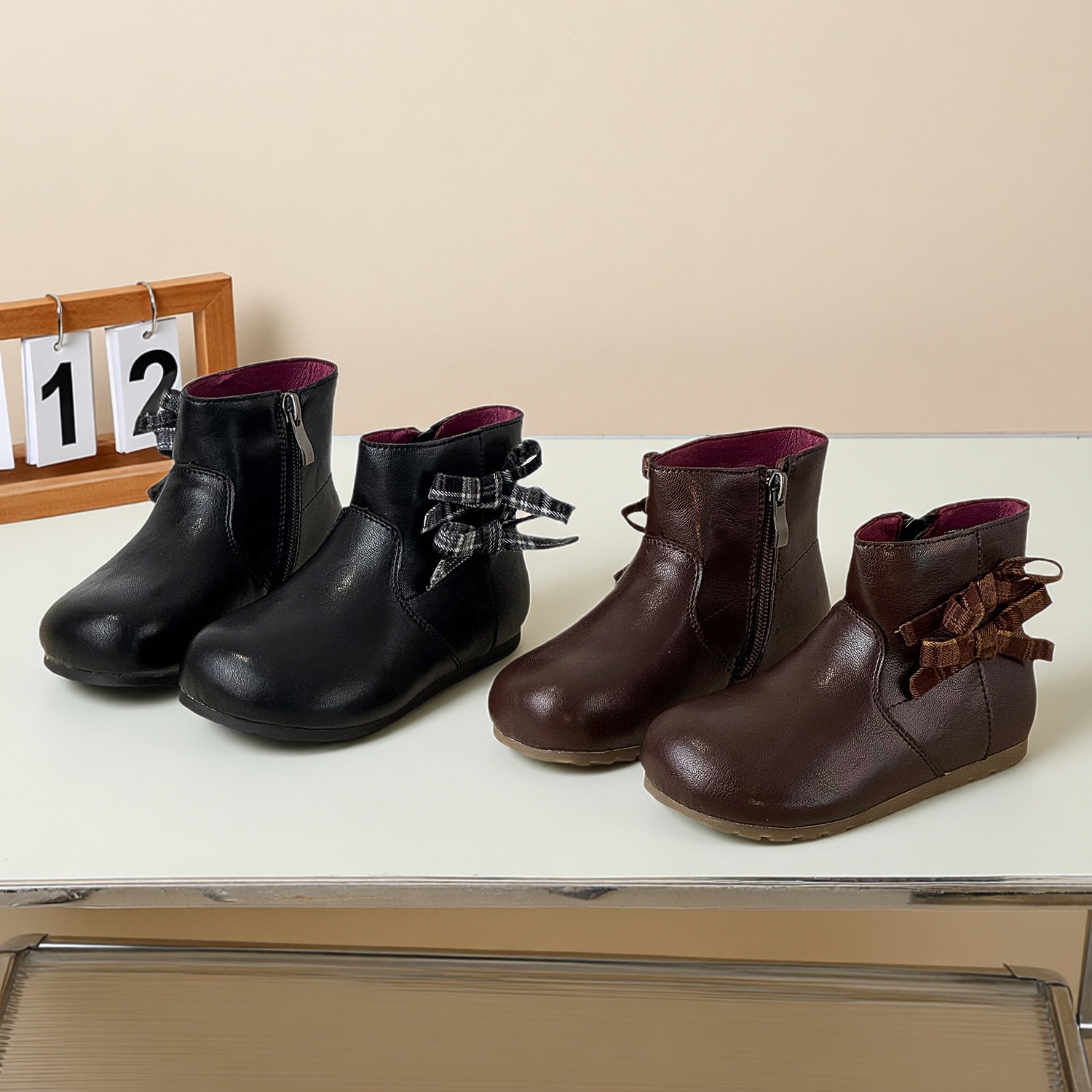 女童公主短靴单靴宝宝加绒皮靴