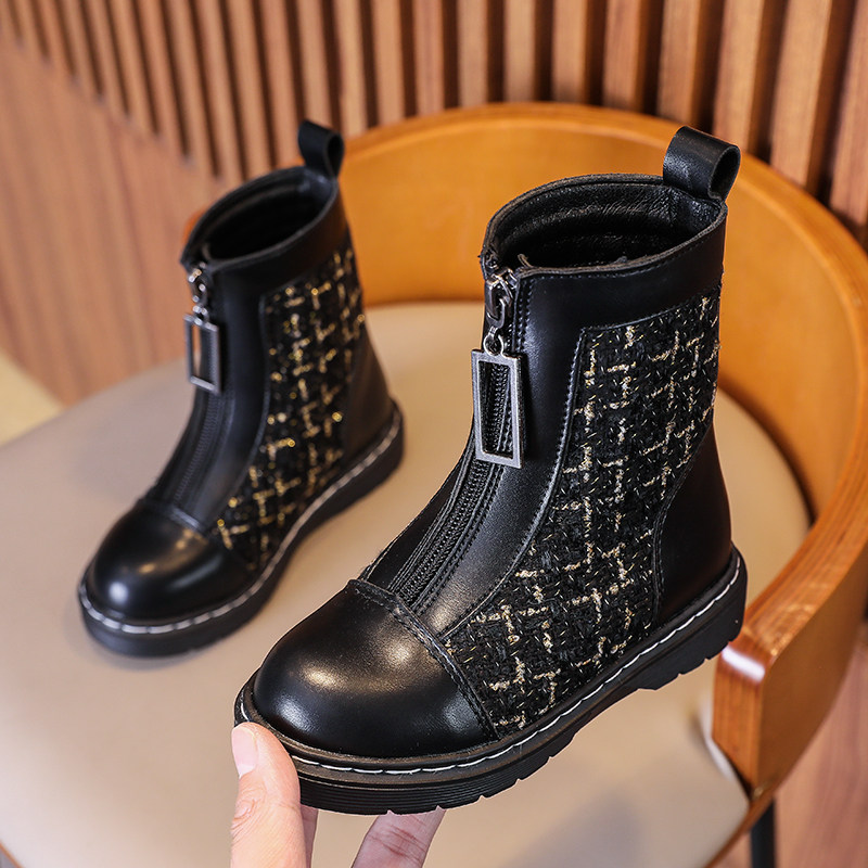 女童马丁靴单靴英伦风2025年秋冬儿童中筒靴子中大童公主加绒短靴,童鞋/婴儿鞋/亲子鞋,皮靴,淘宝优惠券,粉丝福利购,淘宝优惠卷