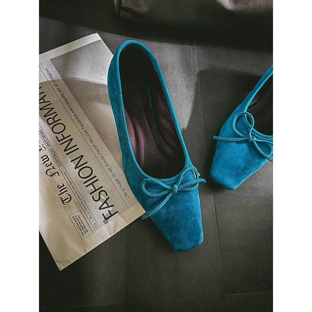 氛围感蓝色浅口粗跟玛丽珍单鞋2026年新款温柔方头蝴蝶结高跟鞋女,女鞋,深口单鞋,淘宝优惠券,粉丝福利购,淘宝优惠卷