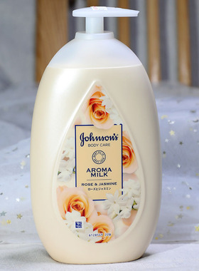强生美肌玫瑰茉莉身体乳Johnson润肤乳24H保湿滋润500ml港版进口