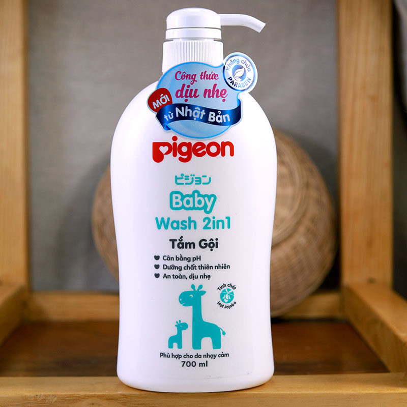 泰版进口pigeon贝亲婴儿二合一洗发沐浴露700ml温和无泪母婴港货