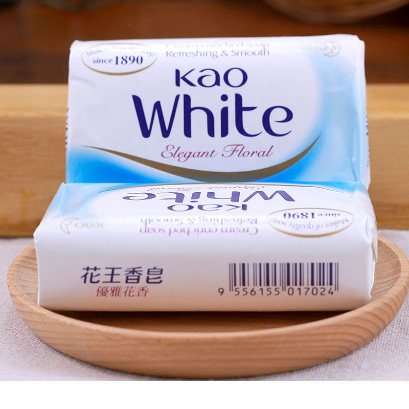 kao花王奶白香皂悠雅花香130g滋润肌肤沐浴洁肤优优港坊港货进口