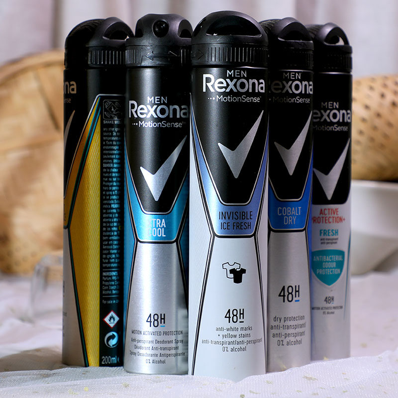 Rexona蕊娜舒耐男士香体止汗喷雾剂去异味持久干爽酷爽200ML进口