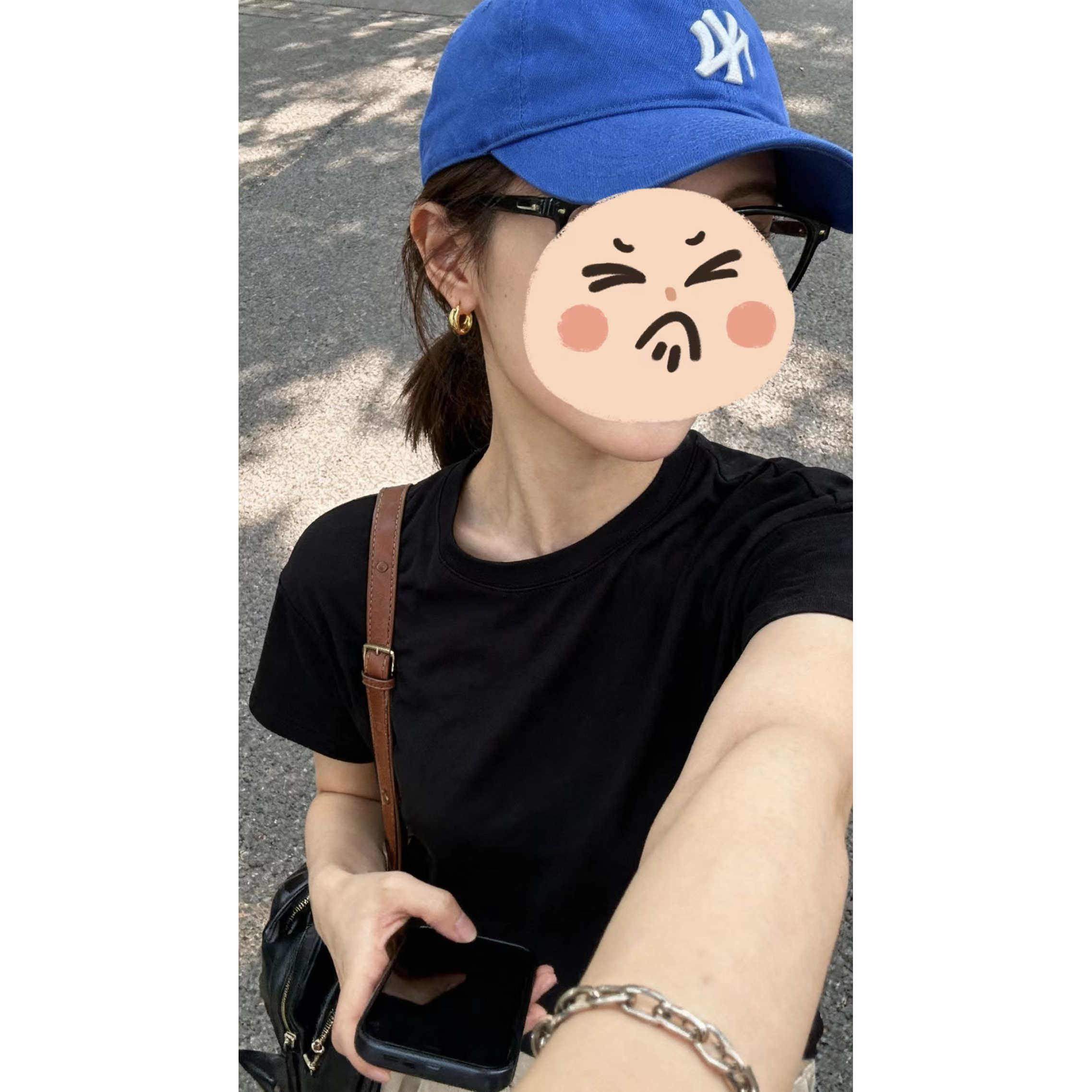 正肩短袖女t恤韩系纯黑短款修身显瘦小个子百搭气质简约上衣