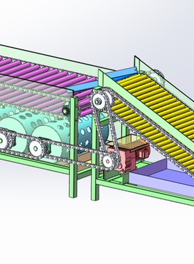 自动土豆筛选机设计SolidWorks2018三维模型 可进行编辑，带参数
