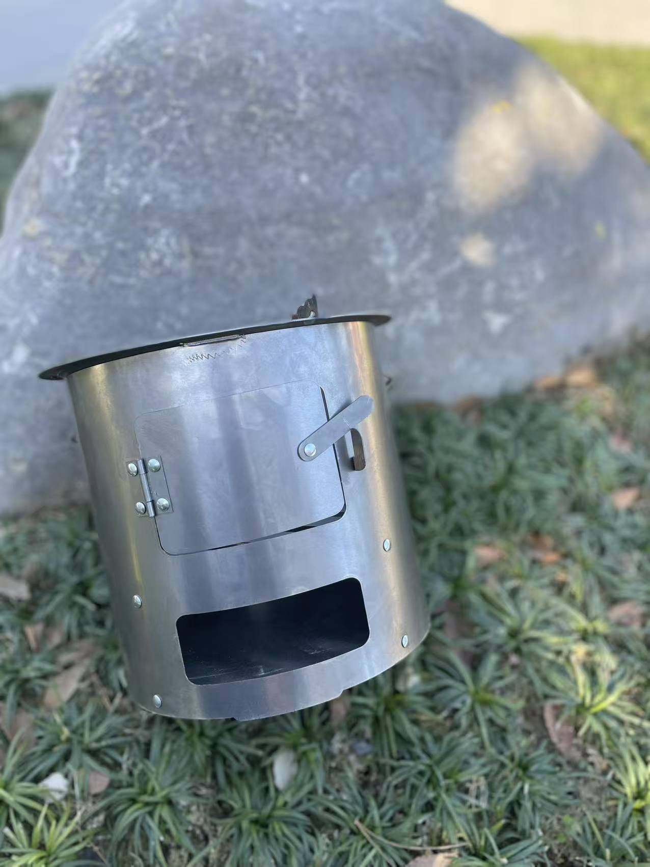 户外柴火炉子新款柴火灶烧木柴围炉煮茶家用便携野外炉灶露营炊具