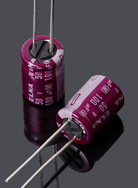 日本伊娜ELNA 紫红袍 RA3系列 50v100uF 音频滤波电解电容器8*12