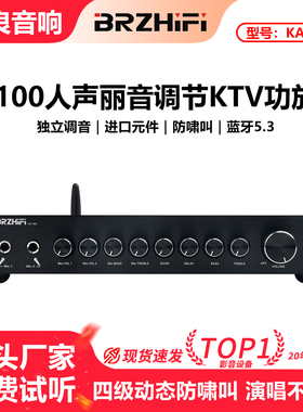 KA100 专业大功率KTV 家用卡拉OK功放机 防啸叫 人声丽音调节