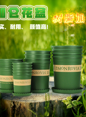 花香门第特价清仓塑料花盆盆栽简约大号特大号绿萝植物矮胖加仑盆
