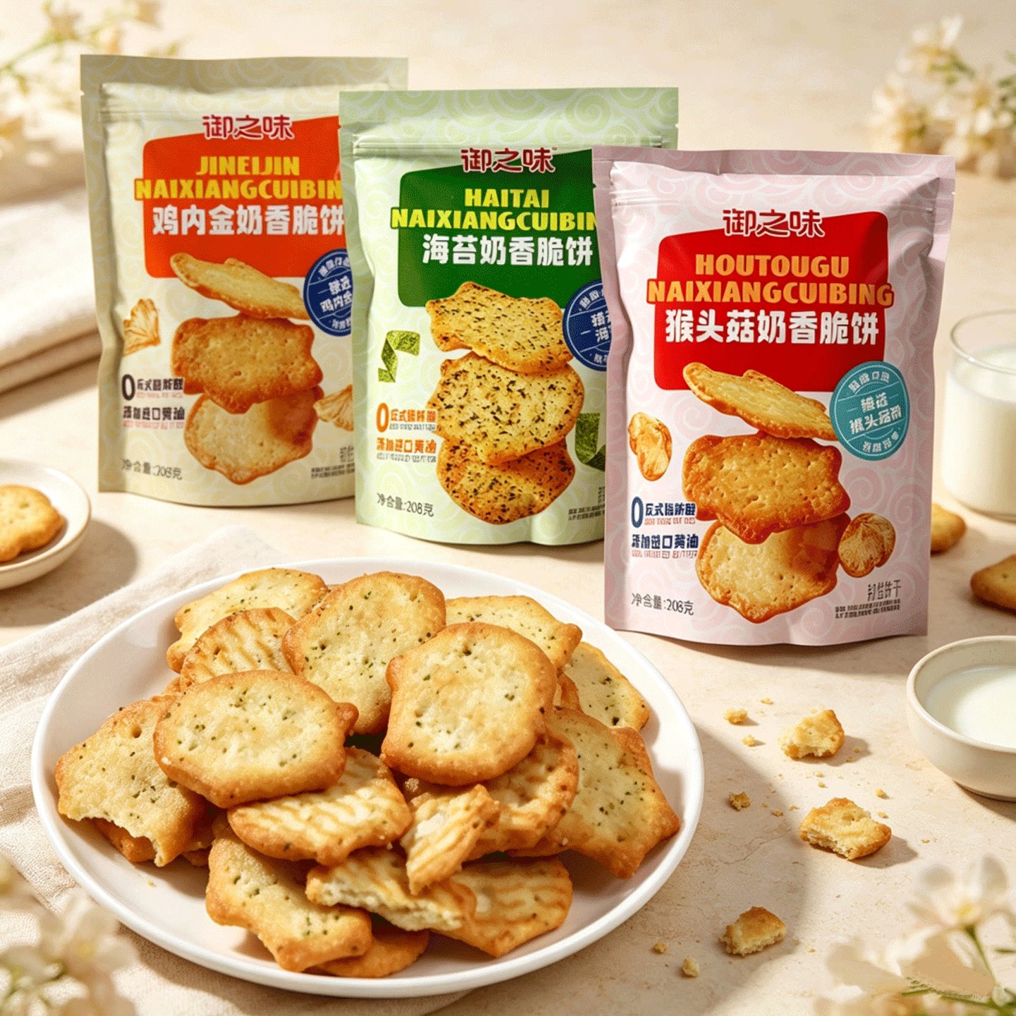 御之味海苔奶香酥性饼干208g