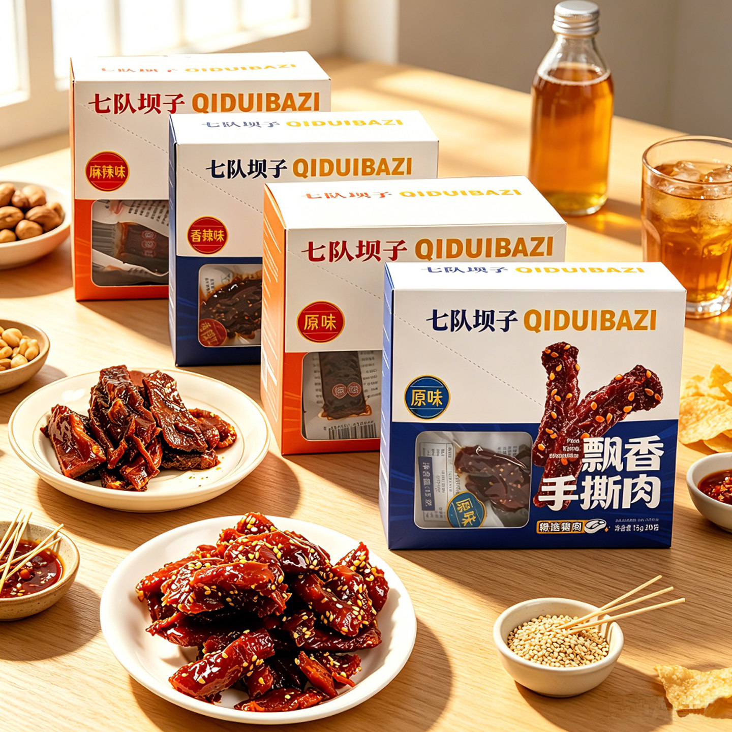 七队坝子咸香手撕猪肉干