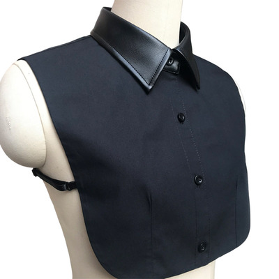 百搭风假衣领秀风配皮双层韩版手