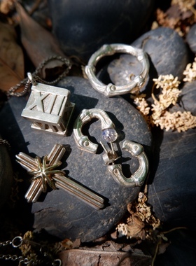 Vintage中古正品纯银Tiff@ny小集项链吊坠戒指耳针女式