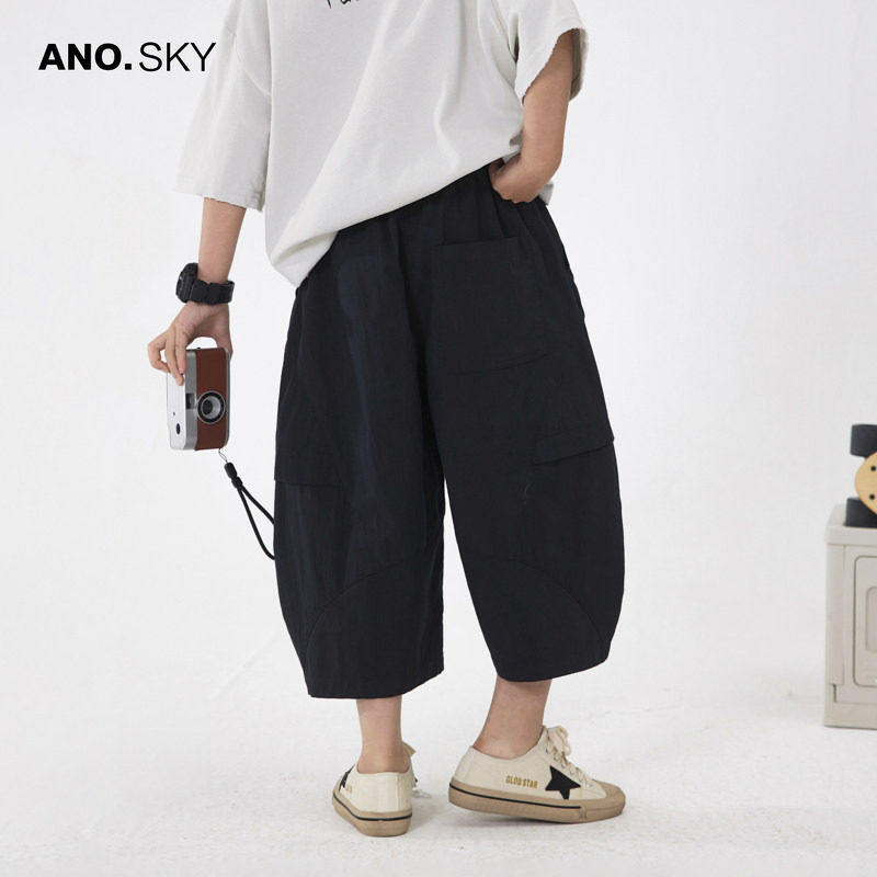 anothersky 男童夏季七分弯刀工装短裤2026新款儿童冰凉薄款裤子