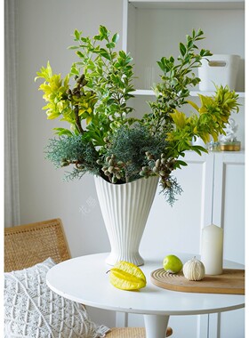 森系混搭叶材鲜切枝真花材室内客厅水养鲜花插花绿植家居装饰花艺