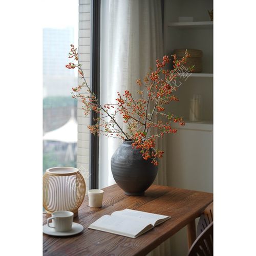 新鲜火棘果鲜切枝家居瓶插花