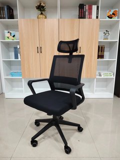 办公电脑椅职员椅员工椅子家用带头枕高背网布转椅久坐舒适家具