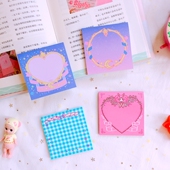 韩国卡通可爱ins风少女心美少女战士风学生便签贴N次贴记事小本子