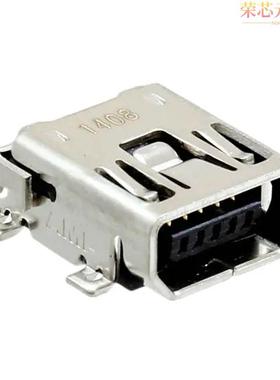 1734328-2原装「CONN RCPT USB2.0 MINI AB SMD R/A」正品