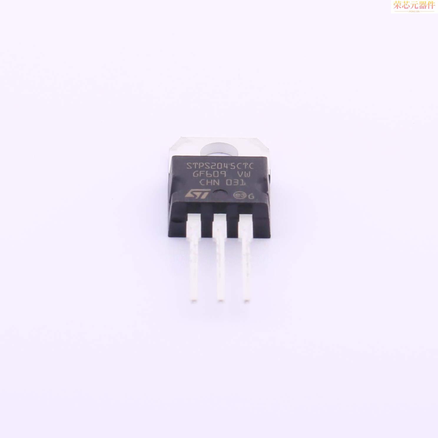 STPS2045CTC原装「肖特基二极管 Dual VR=45V IF=20A