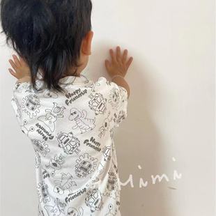 纯棉夏装 M11男童女童时尚 短袖
