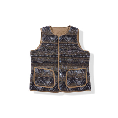 双面穿OKONKWO费尔羊毛夹棉马甲