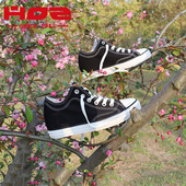 内增高帆布鞋 女平底低透气布鞋 韩版 HOZ后街新款 休闲板鞋 女潮黑色