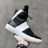 真皮韩版 厚底男皮靴轻奢 英伦马丁靴男中帮短靴子潮流百搭秋冬时尚