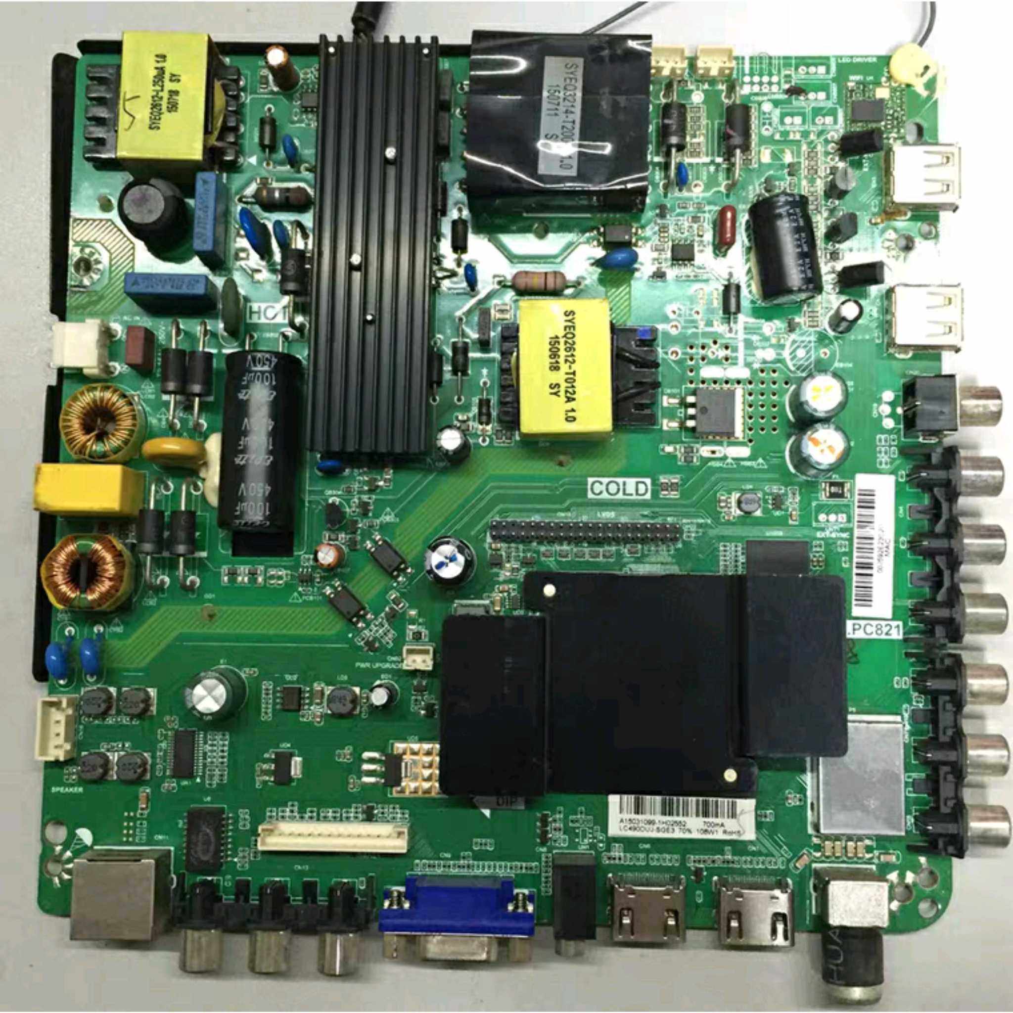 适用于清华同方le-50tm6800主板 tp.rt2982.pc821 屏t50hvn04