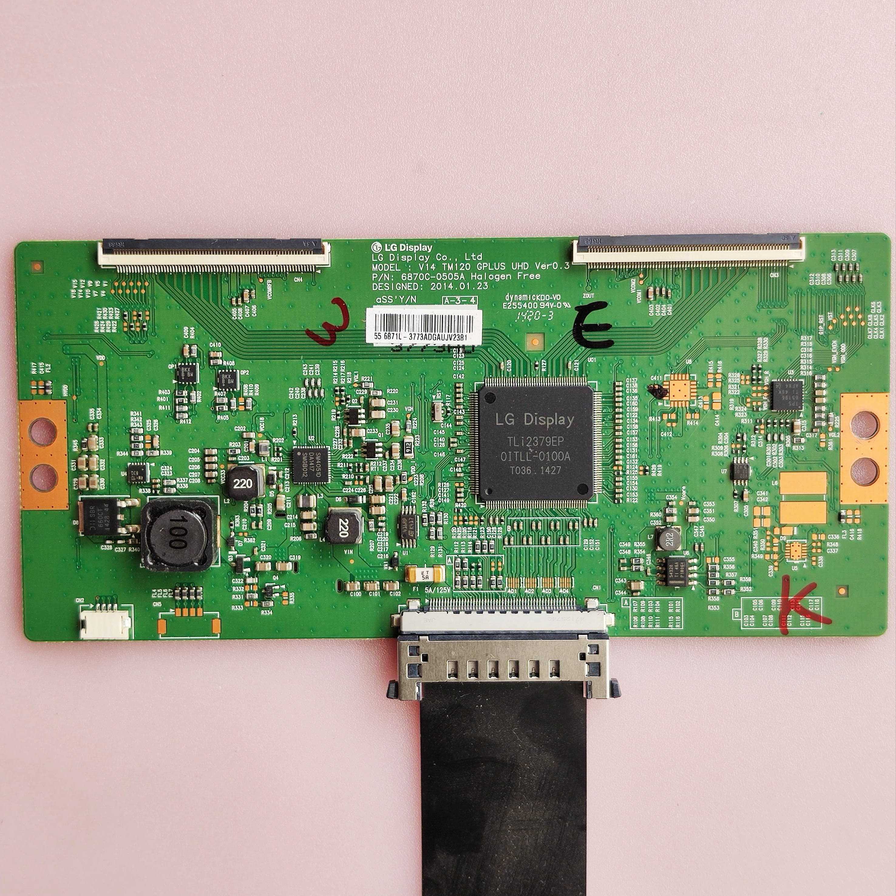 长虹 UD55C6000iD 康佳LED50R6680AU逻辑板 6870C-0505A 屏线