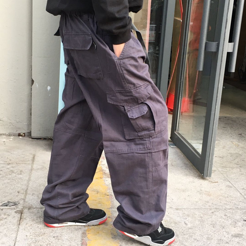 阔腿大码多口袋工装裤宽松休闲裤