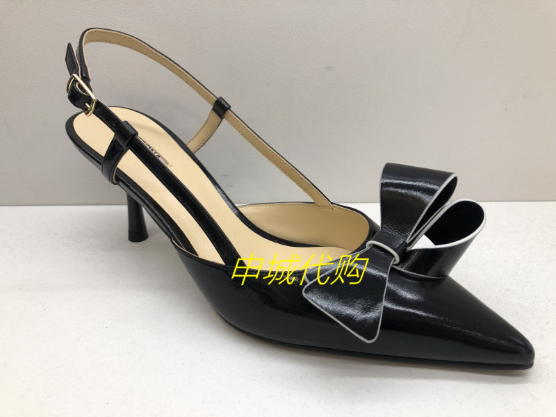 dissona迪桑娜女鞋 2023年夏季后空蝴蝶结包头细高跟凉鞋女591660