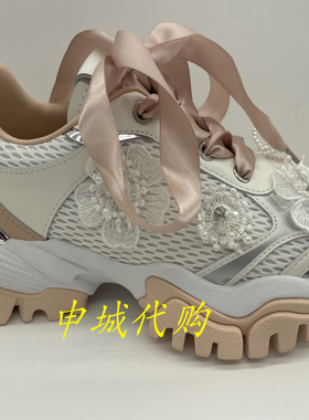 le saunda莱尔斯丹2025春季厚底拼色老爹鞋女增高休闲鞋女6M69904