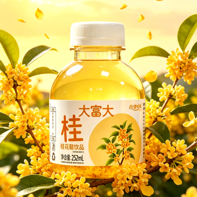 玫瑰传说玫瑰醋桂花醋252ml*6瓶装云南特产玫瑰花醋饮品草本饮料